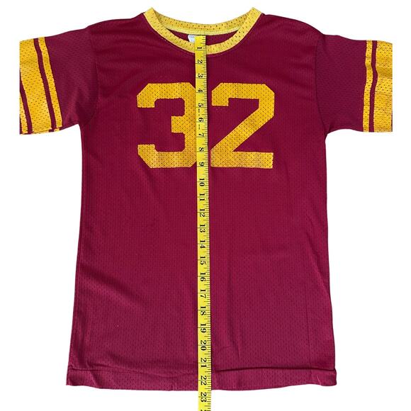 Vintage Youth Norwich Mesh Football Jersey #32 Maroon Gold I XL - Picture 6 of 7